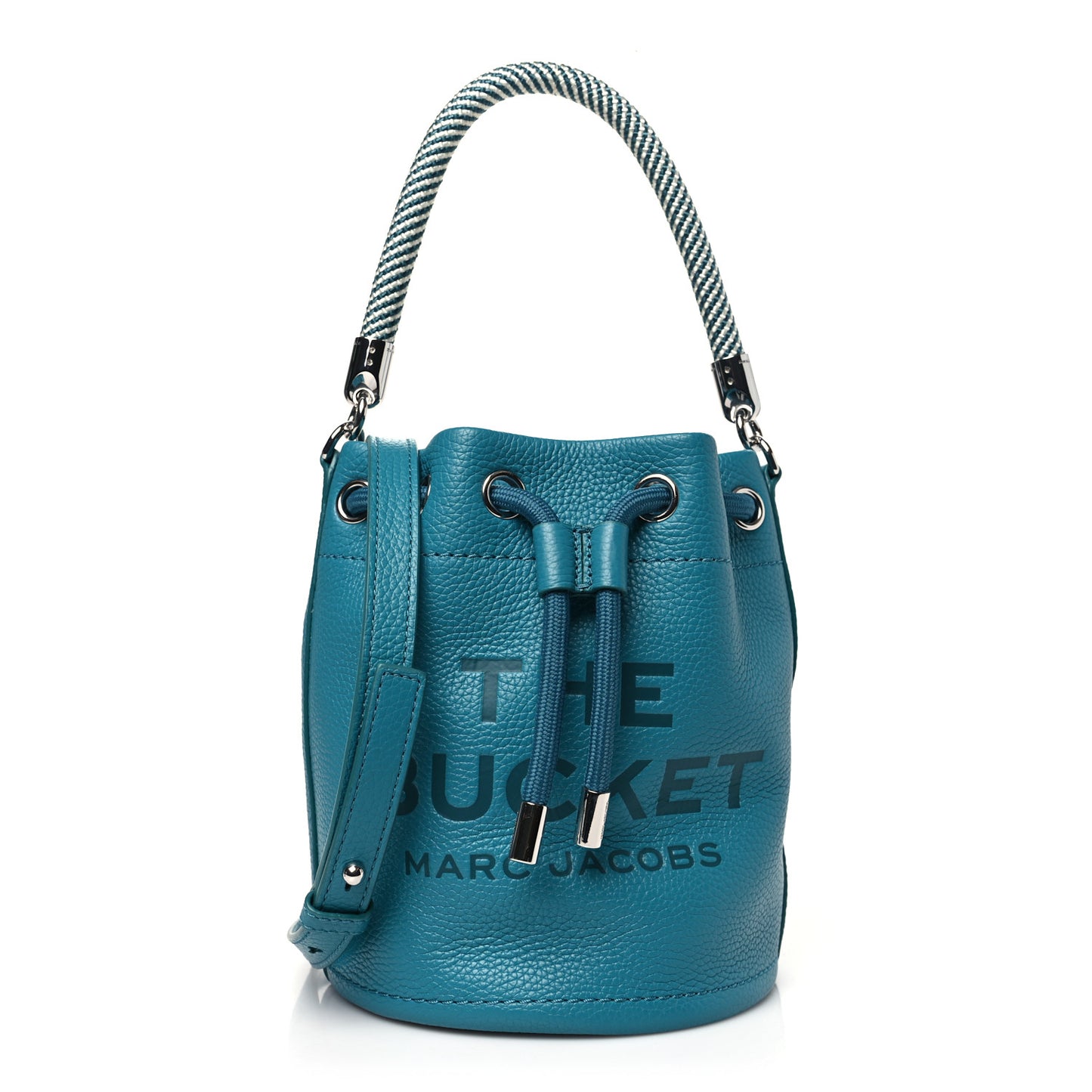 Grained Calfskin Mini The Bucket Bag Harbor Blue
