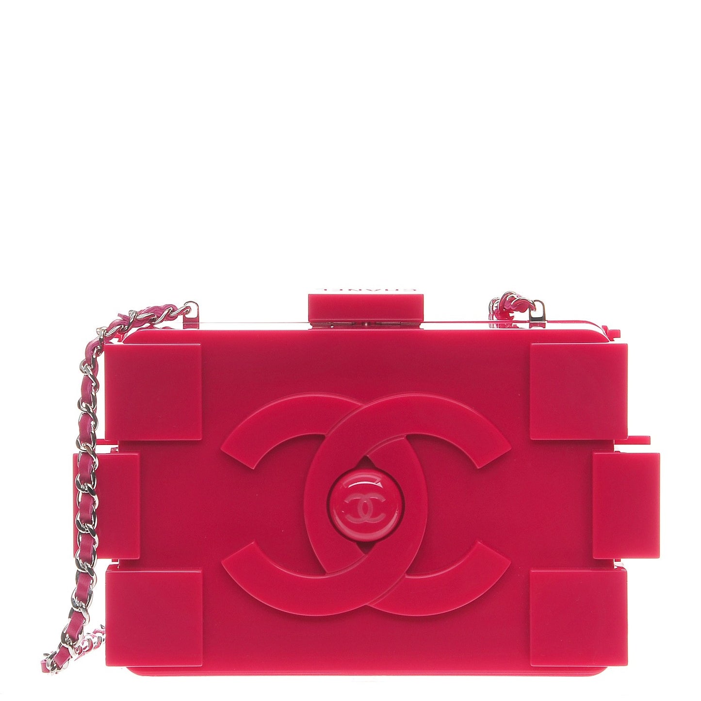 Plexiglass Boy Brick Lego Clutch Pink