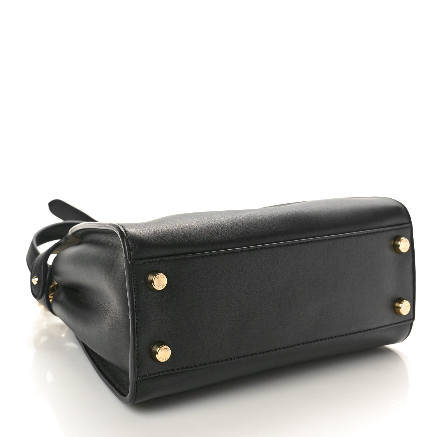 Fendi Vitello Tahiti Burro Medium Peekaboo Iconic Essentially Satchel Black Corda 4 of 10