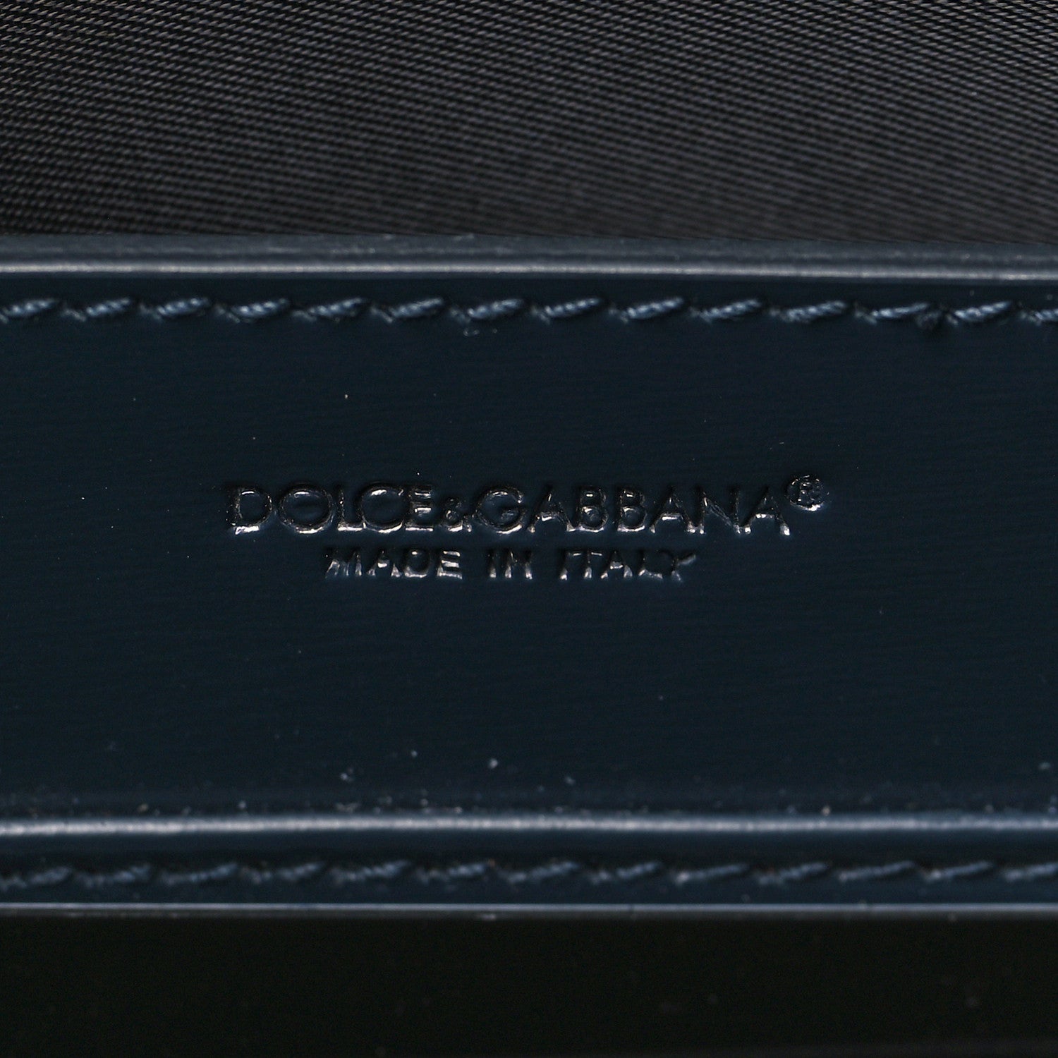 Dolce & Gabbana Vitello Large Zip Clutch Dark Blue 6 of 9