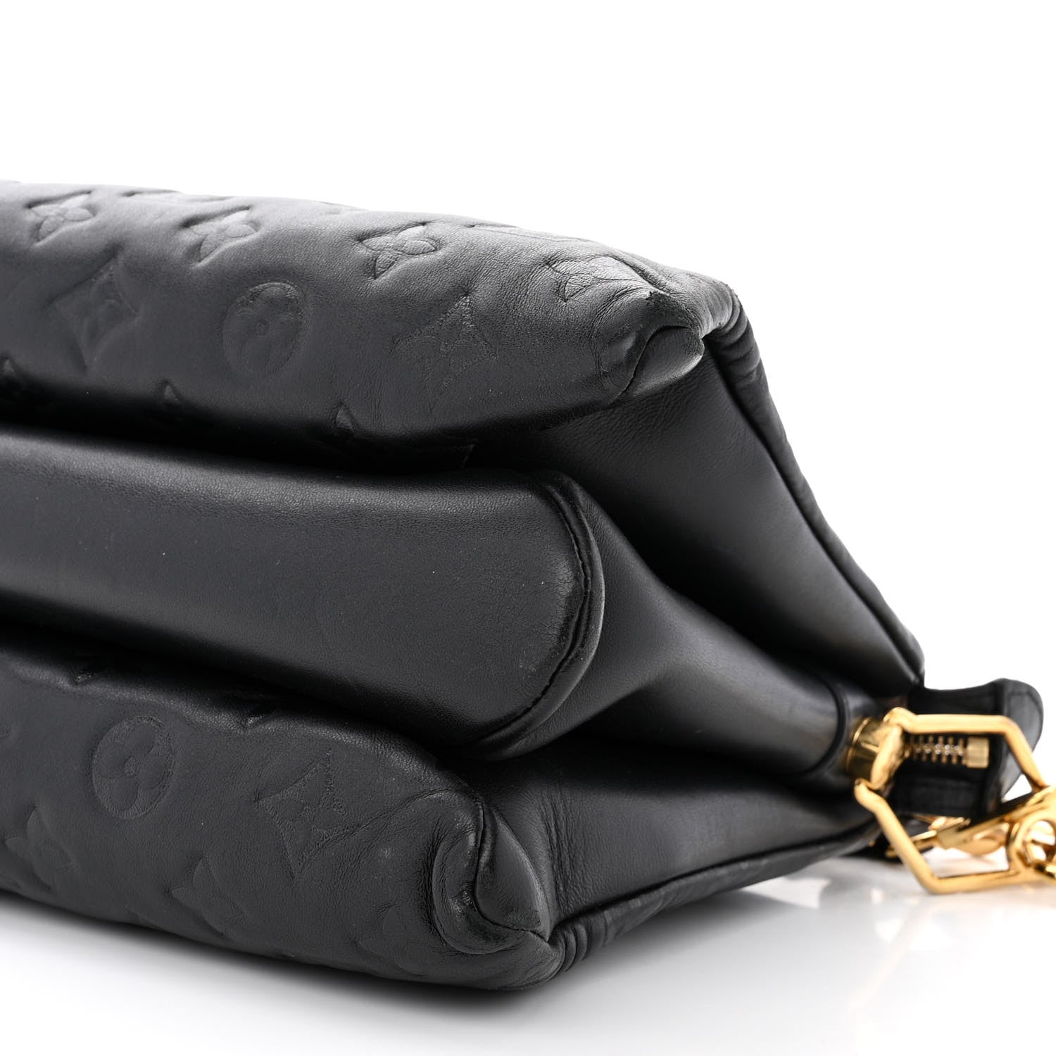 Louis Vuitton Lambskin Embossed Monogram Coussin PM Black 12 of 16