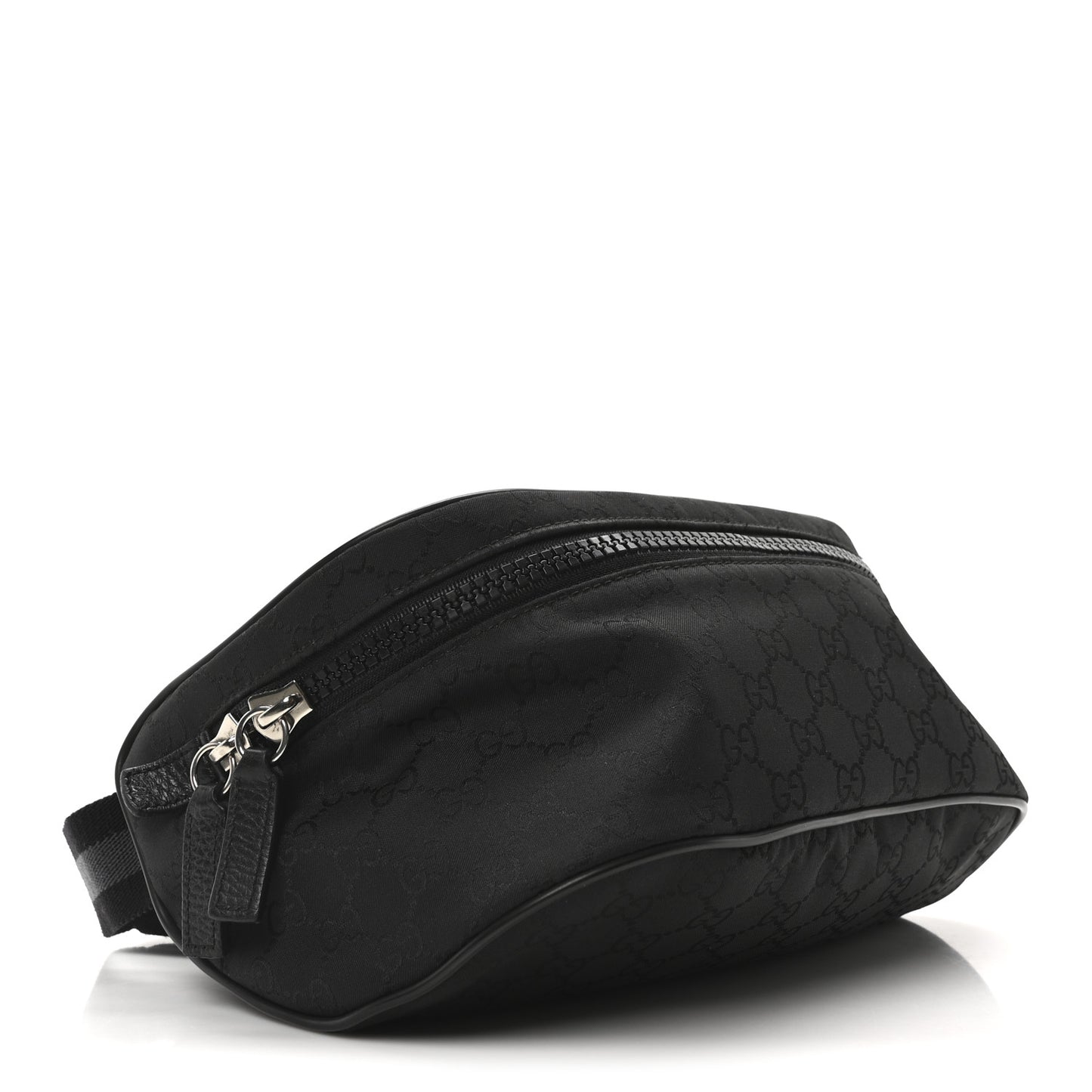 Nylon Monogram Fanny Pack Belt Bag Black