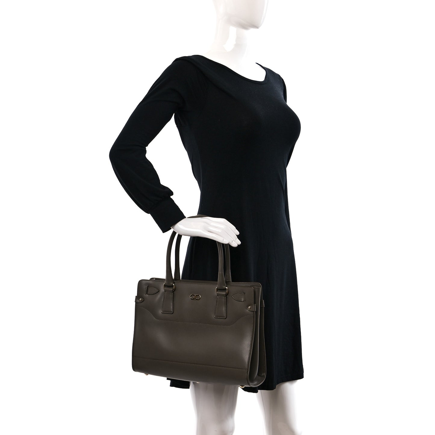 Calfskin Briana Tote Mud