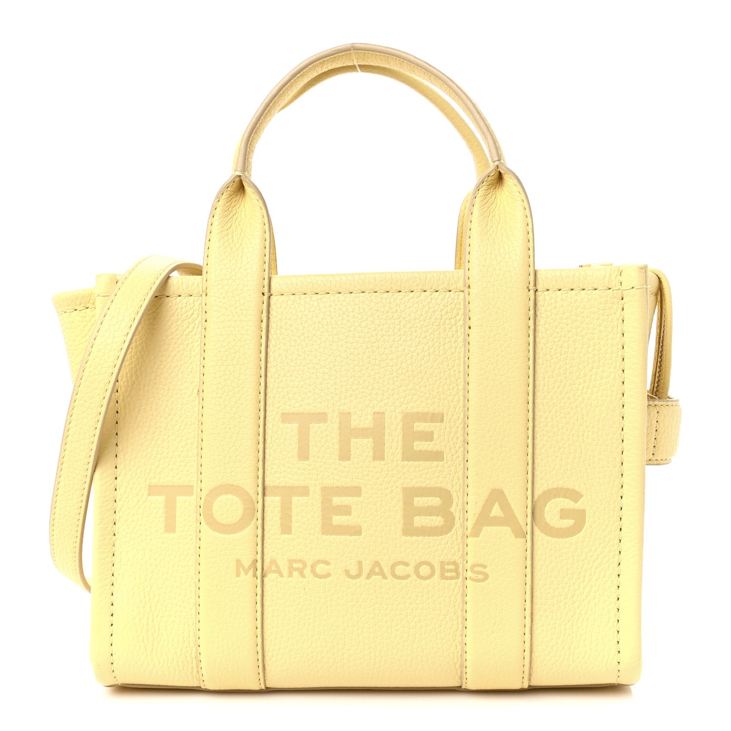 Grained Calfskin Small The Tote Bag Custard