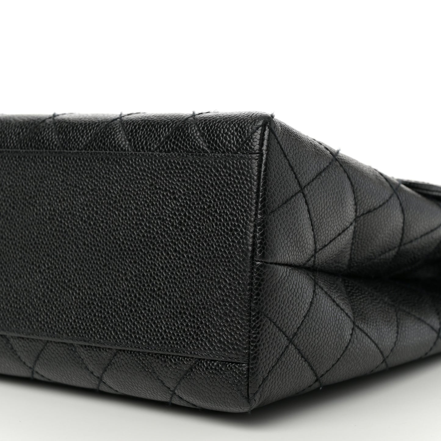Caviar Quilted Jumbo Kelly Flap Black