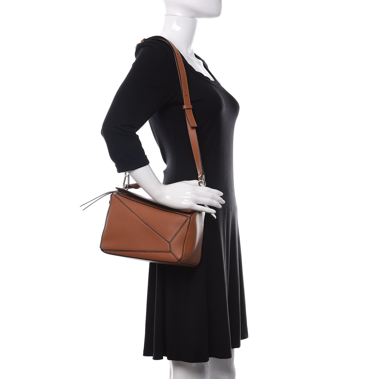 Loewe Calfskin Small Puzzle Bag Tan 2 of 9