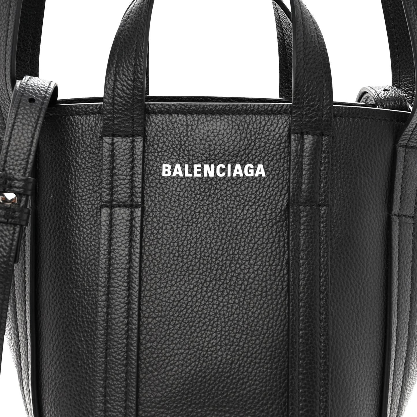 Grained Calfskin XS Everyday North South Shoulder Tote Bag Black