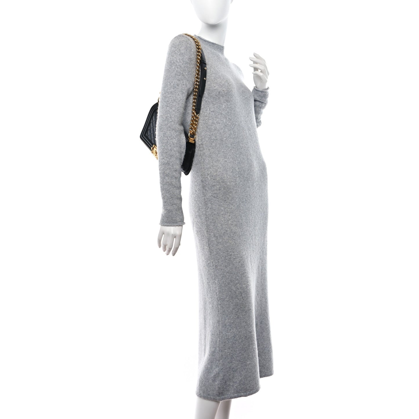 Calfskin Quilted Medium Boy Flap Black