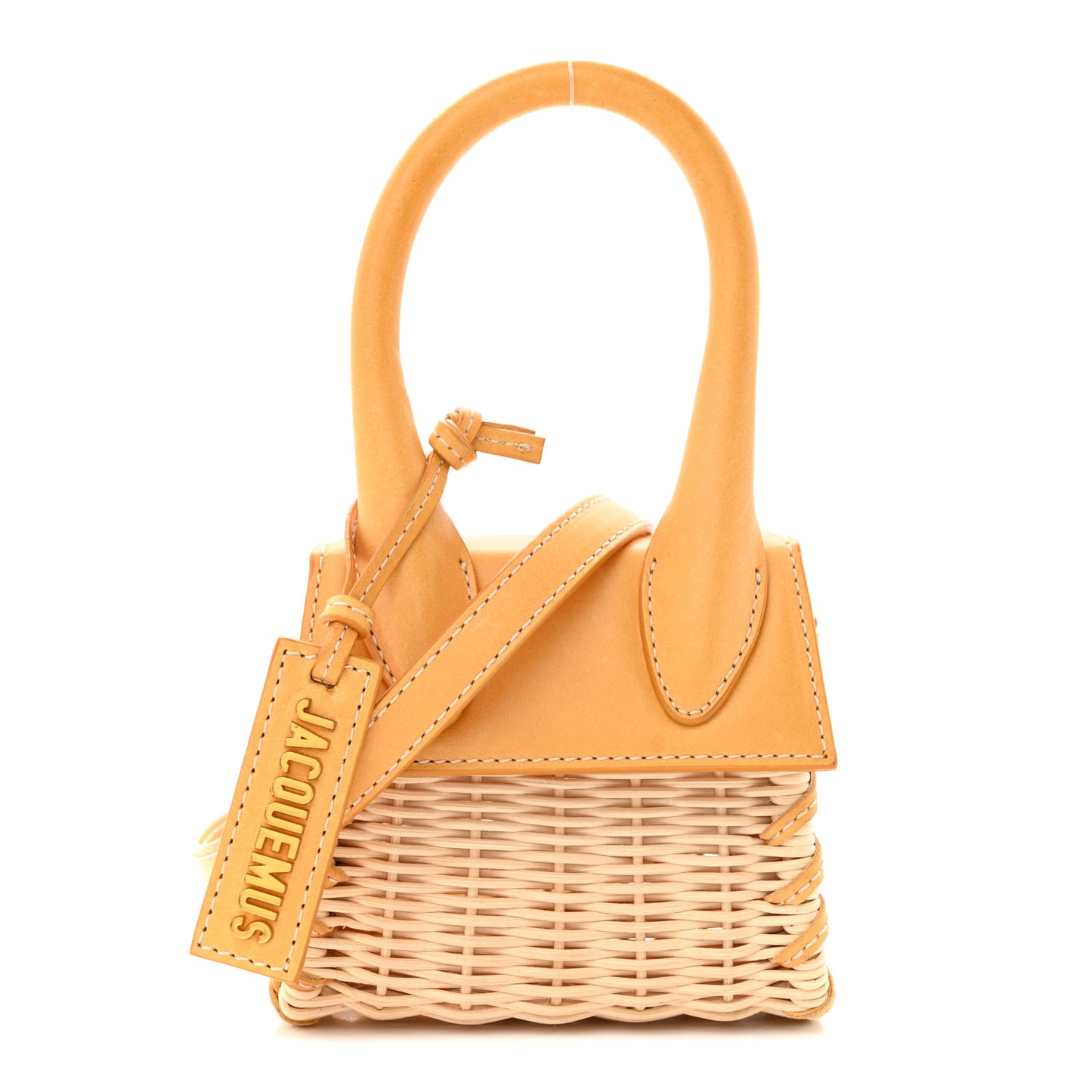 Raffia Calfskin Le Chiquito Osier Yellow