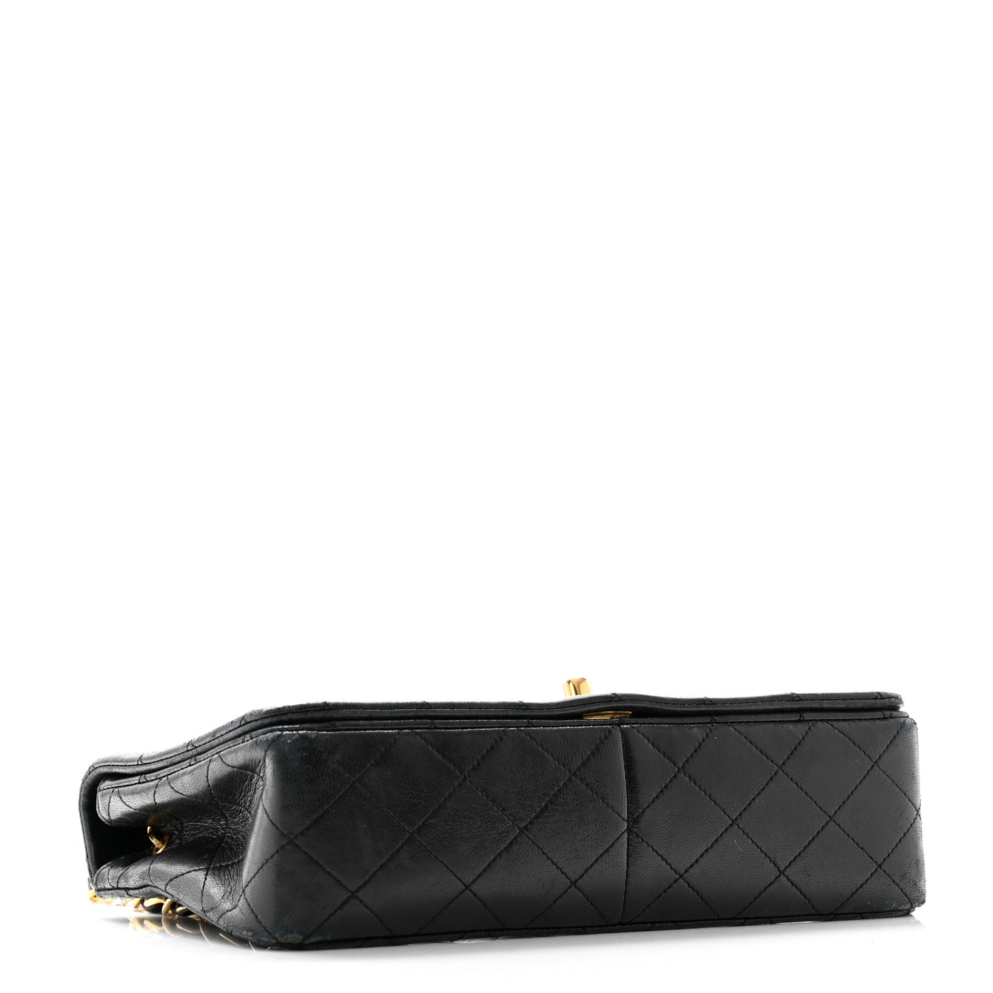 Lambskin Quilted Small Single Flap Black
