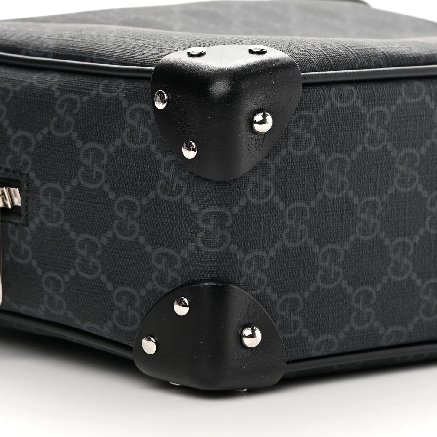 GG Supreme Monogram Selleria Calfskin Square Messenger Bag Black