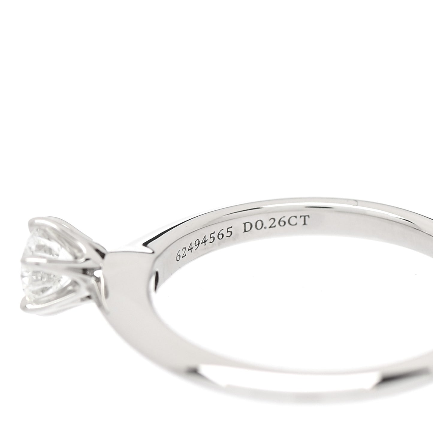 Platinum Diamond .26ct Solitaire Engagement Ring 46 3.75