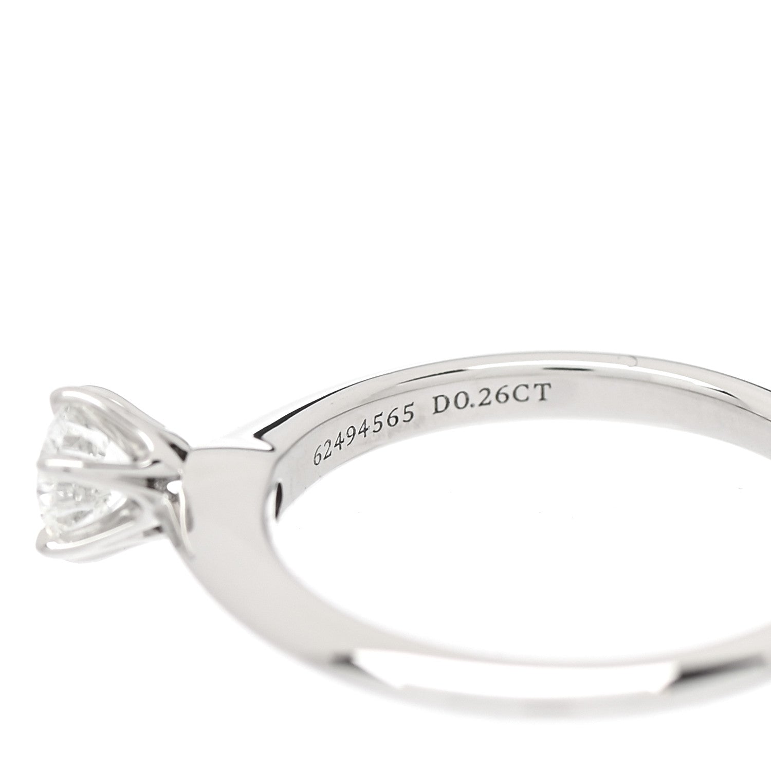 Tiffany Platinum Diamond .26ct Solitaire Engagement Ring 46 3.75 6 of 6