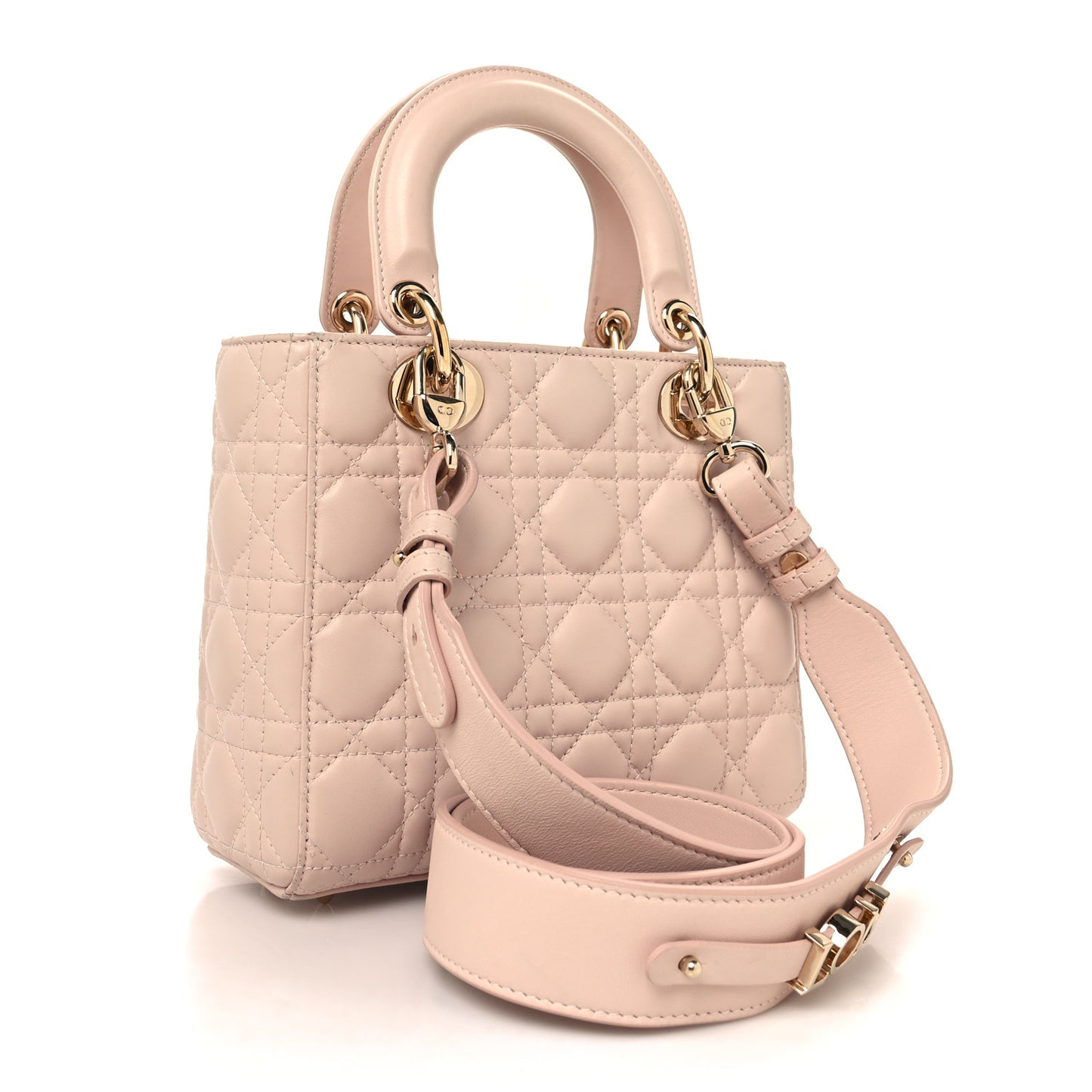 Lambskin Cannage Small My ABCDior Lady Dior Light Pink