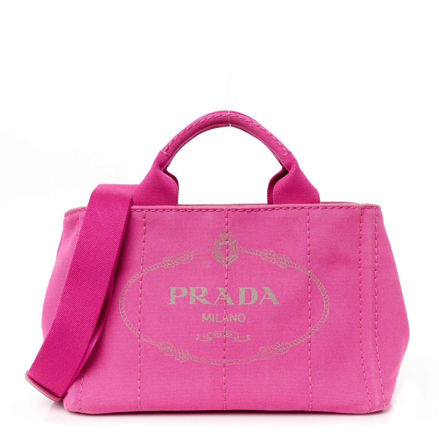 Prada Canapa Small Logo Tote Peonia 1 of 12