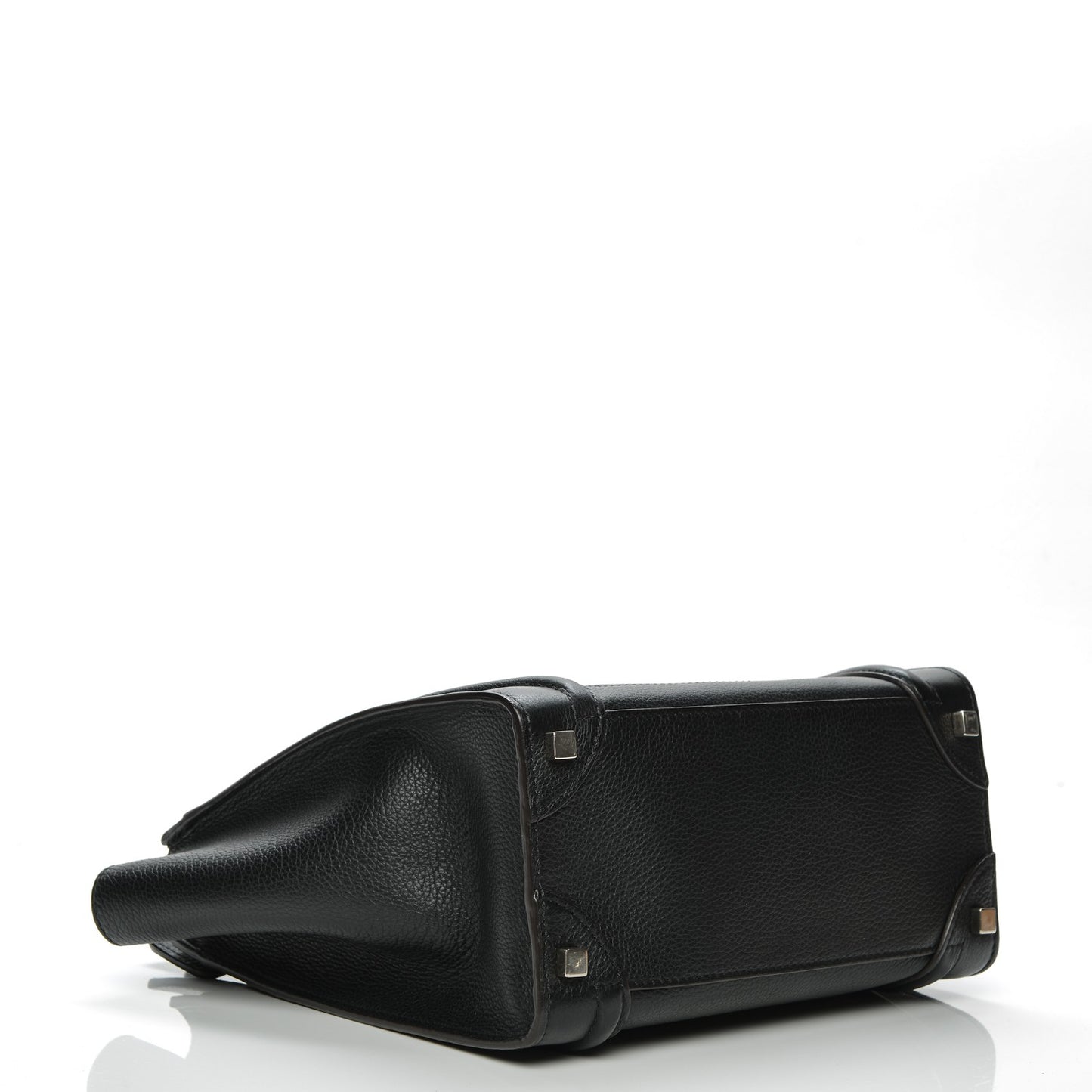 Drummed Calfskin Micro Luggage Black