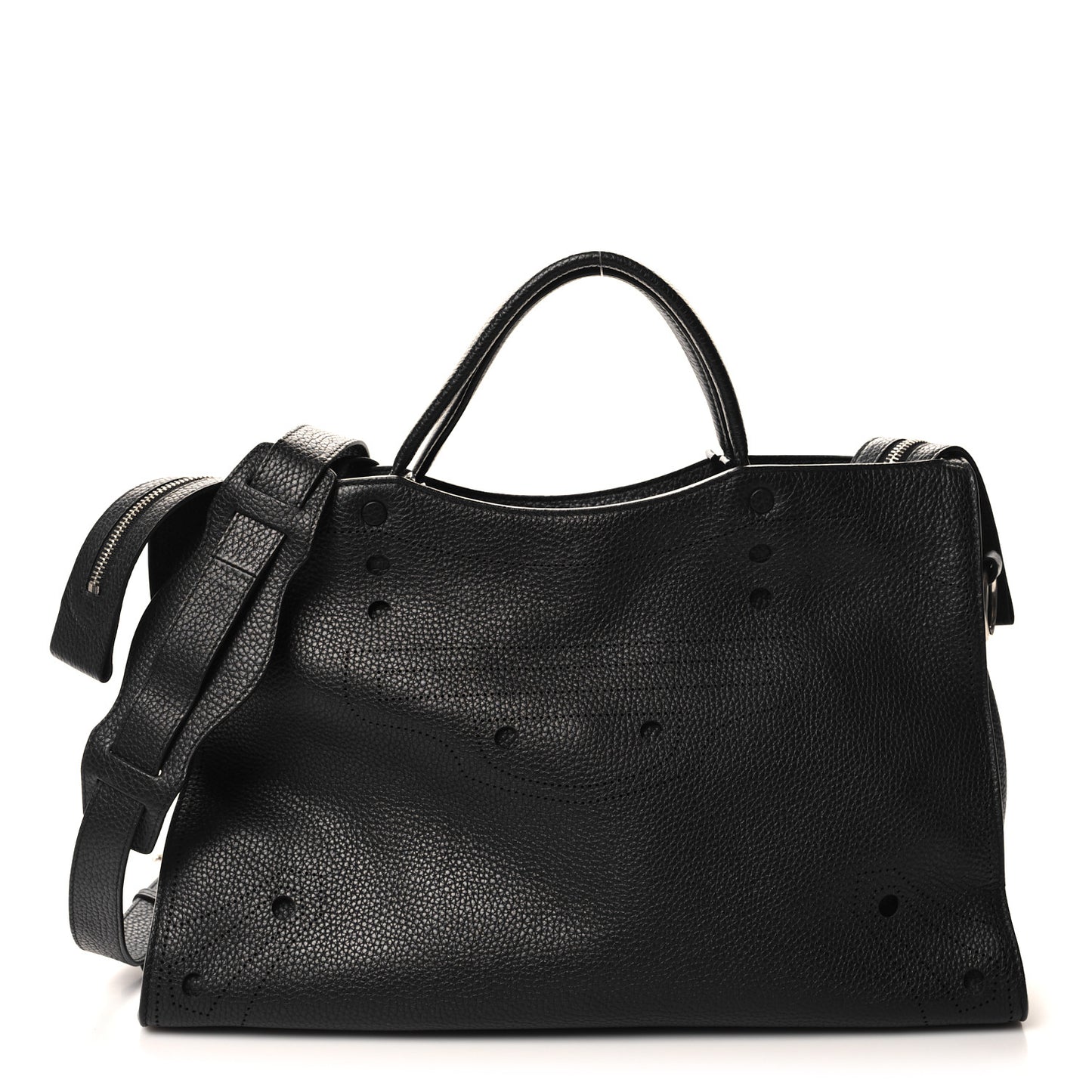 Veau Soyeux Perforated Blackout Hardware City Black