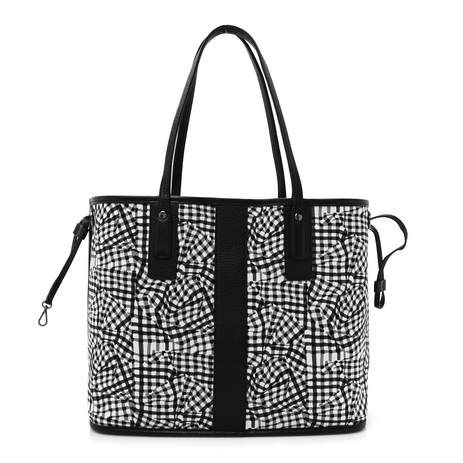 MCM Grained Calfskin Visetos Medium Liz Reversible Shopper Tote Black 4 of 16