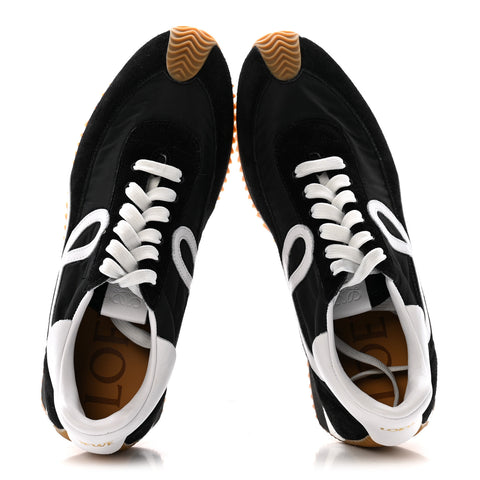 Nylon Suede Flow Runners Sneakers 42 Black