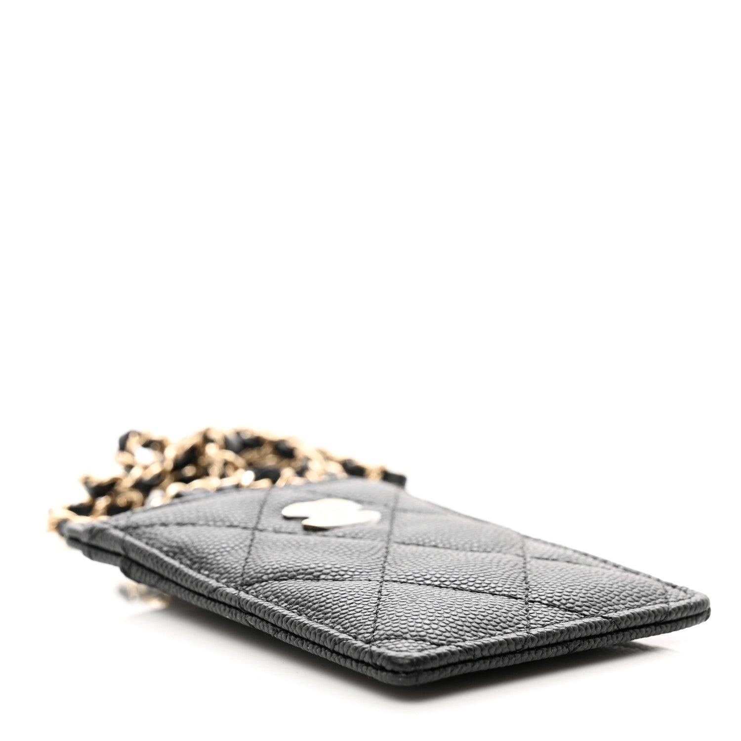 Chanel Caviar Quilted Card Holder On Chain Black 4 of 8