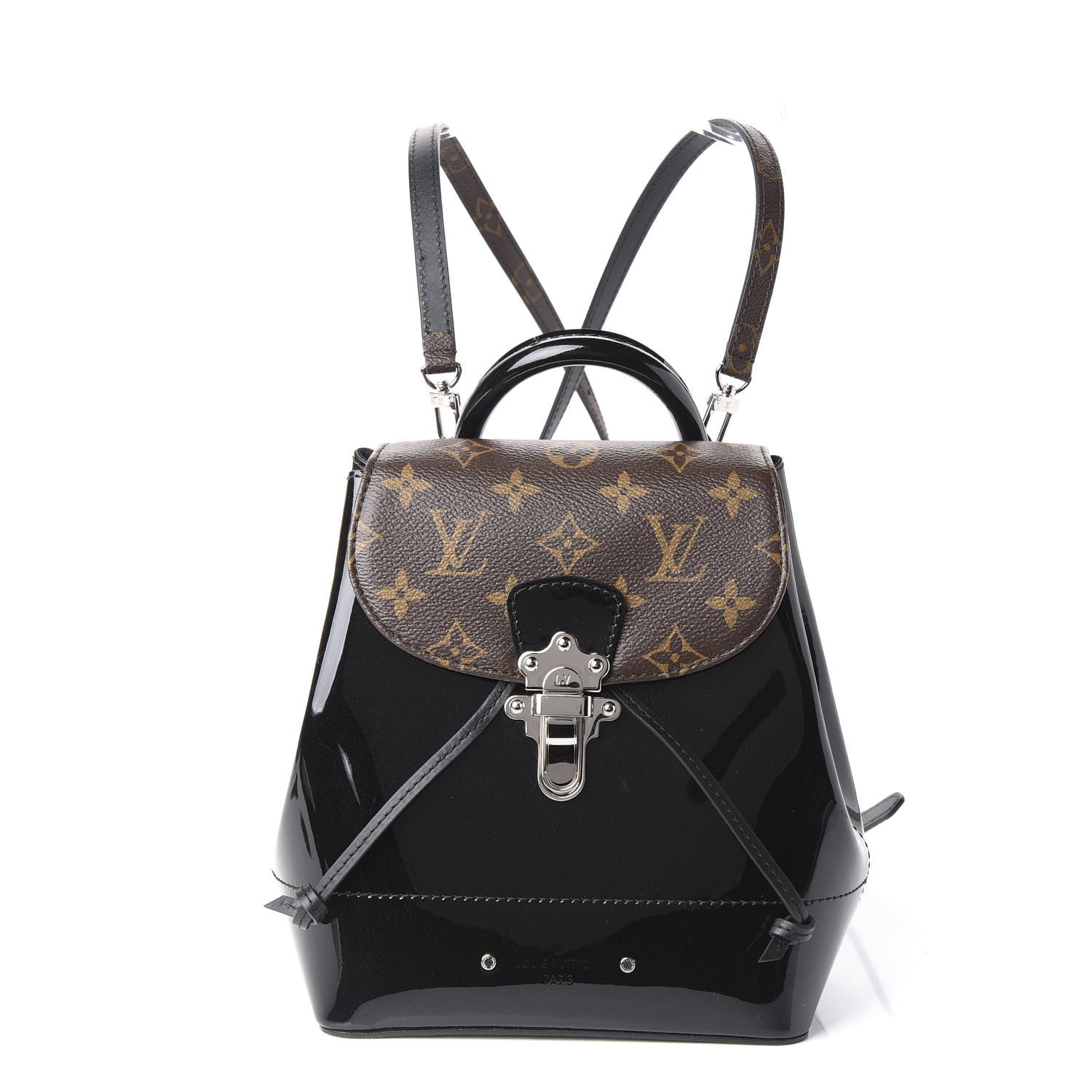 Louis Vuitton Patent Monogram Hot Springs Backpack Black 1 of 7