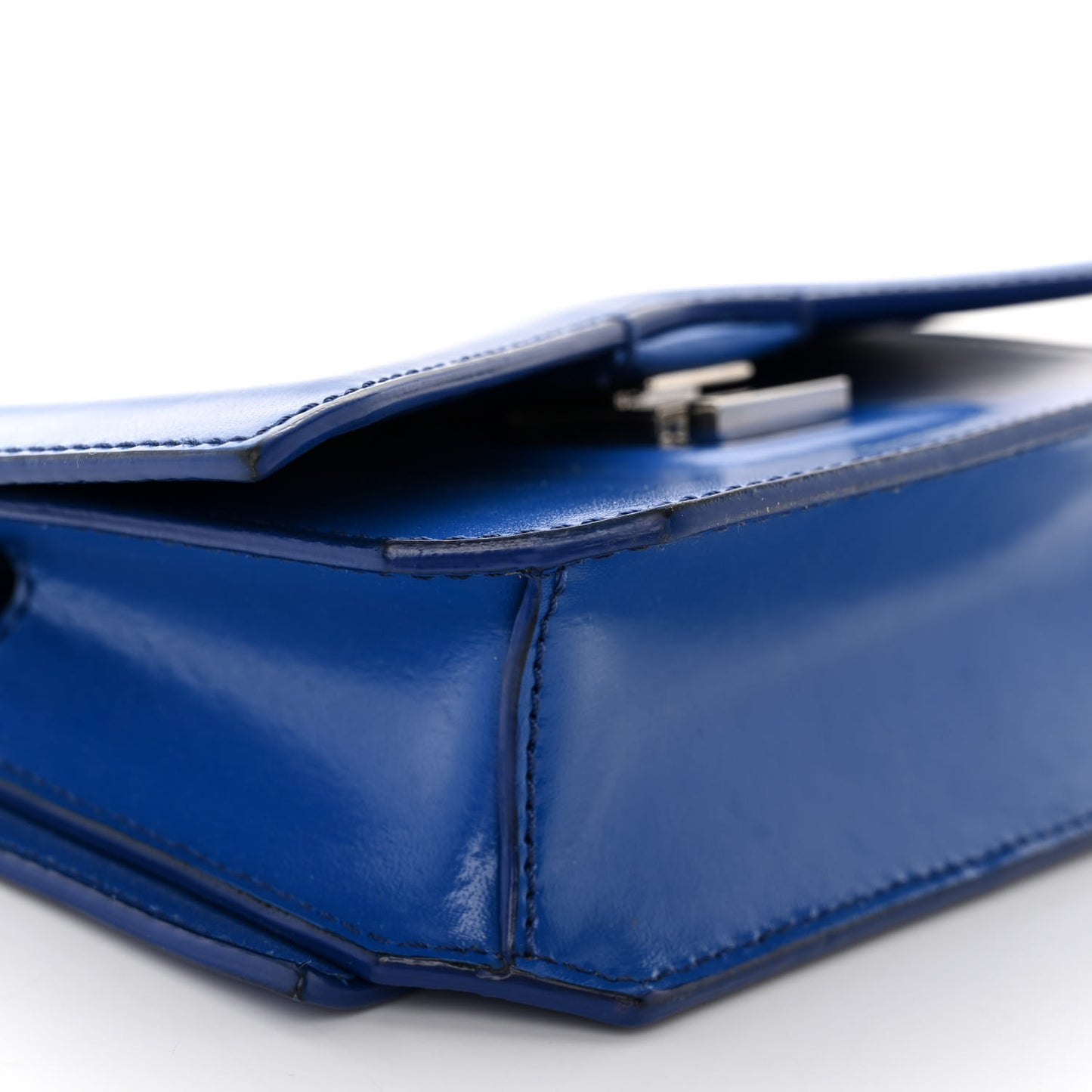 Calfskin Bow Cut Chain Wallet