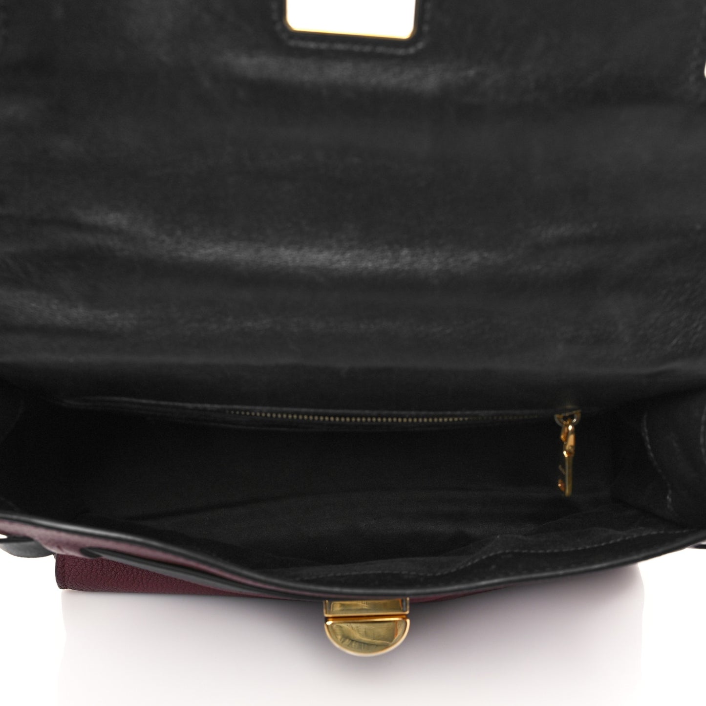 Goatskin Madras Click Top Handle Ribes Black