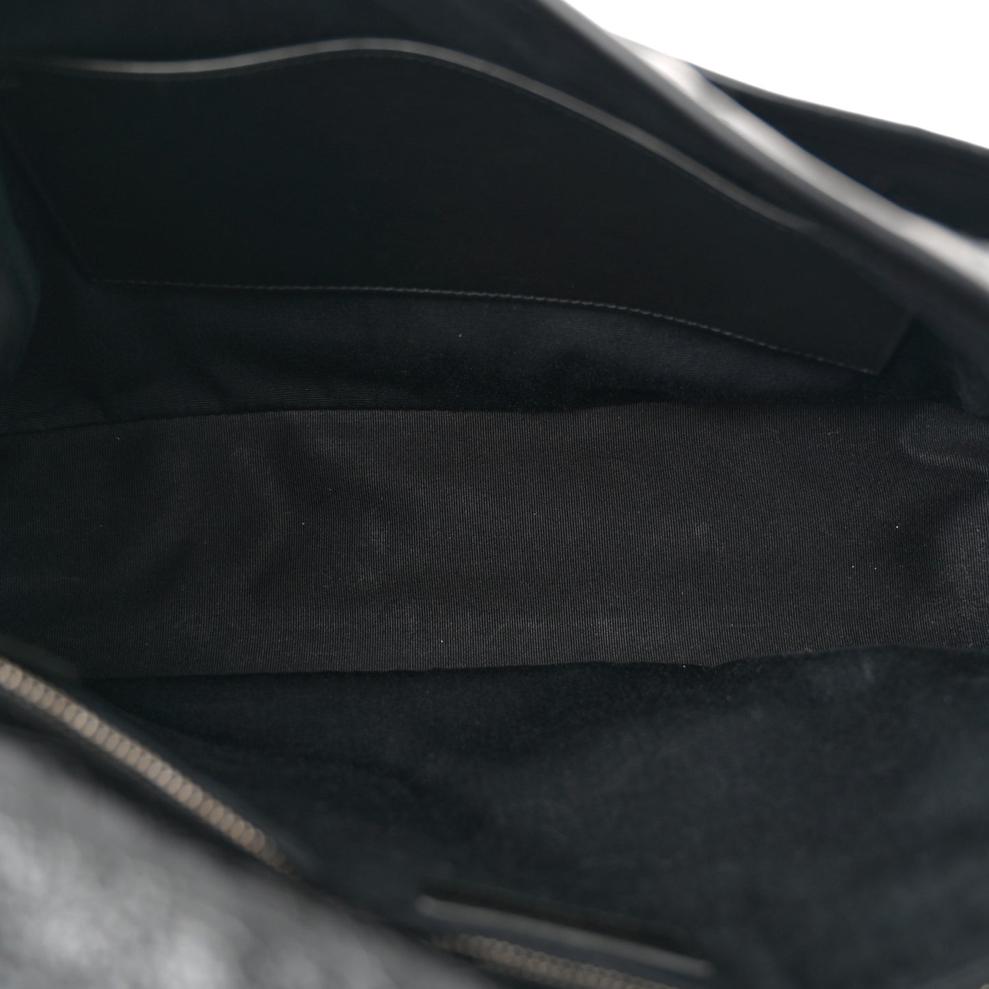 Crinkled Calfskin Matelasse Monogram Large Niki Chain Satchel Black