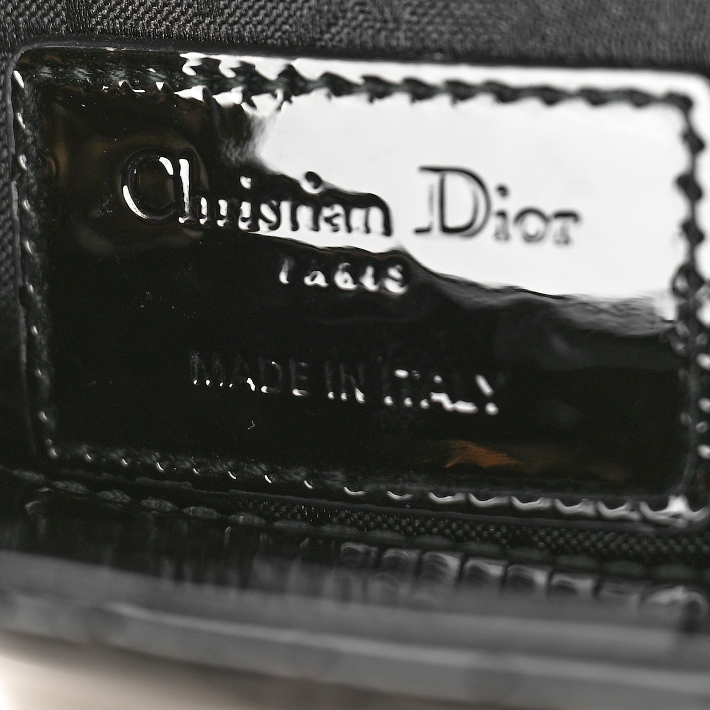 Patent Cannage Mini Lady Dior Black