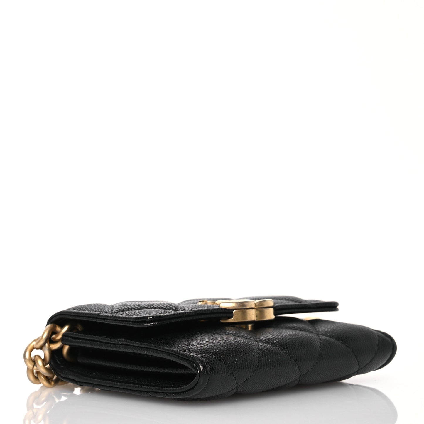 Caviar Quilted Mini Bracelet On Chain Wallet On Chain WOC Black