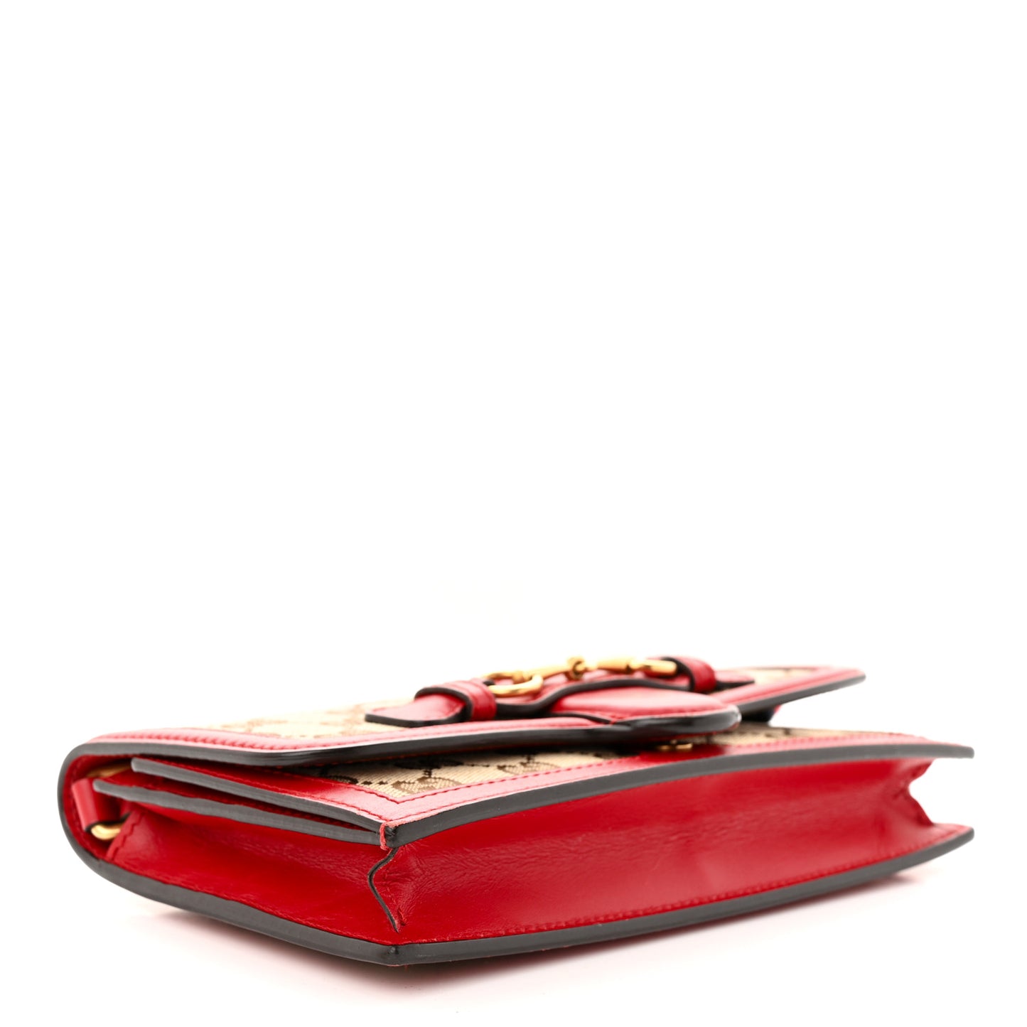 Monogram Lady Web Convertible Wallet Beige Hibiscus Red