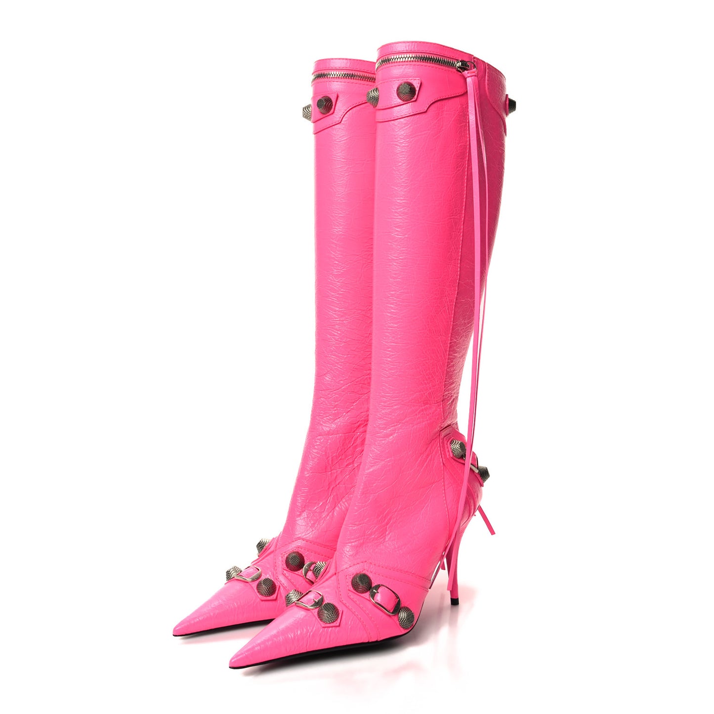 Agneau Arena Cagole 90mm Boots 38 Fluo Pink