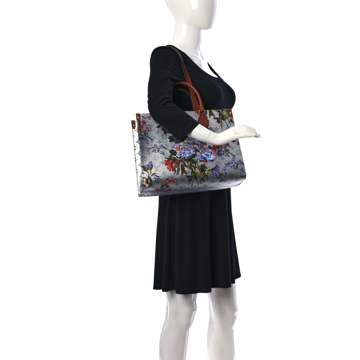 Metallic Monogram LV Garden OnTheGo MM Silver
