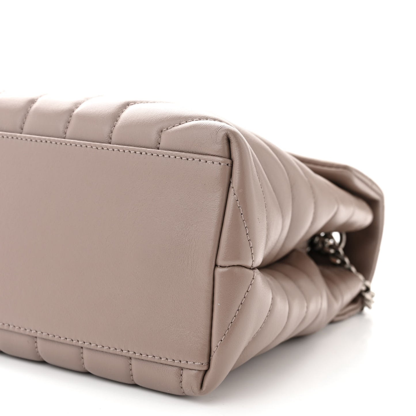 Calfskin Y Quilted Monogram Medium Loulou Chain Satchel Mink