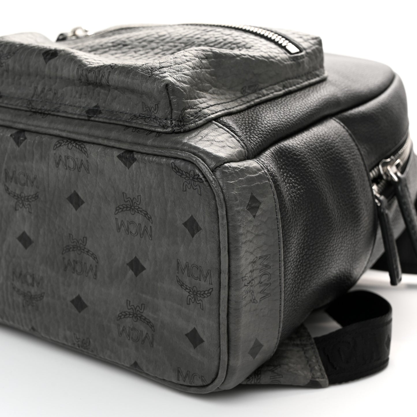 Visetos Calfskin Medium Geonautic Backpack Black Phantom Grey