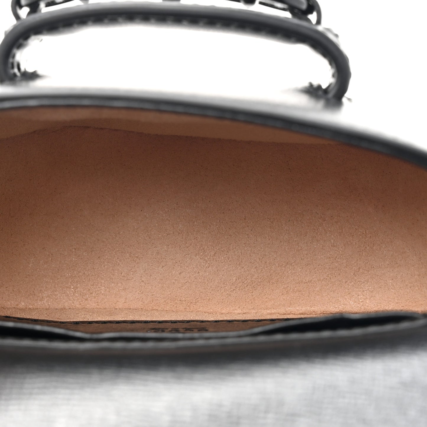 Azalea Calfskin Web Monochrome Horsebit 1955 Wallet On Strap Black