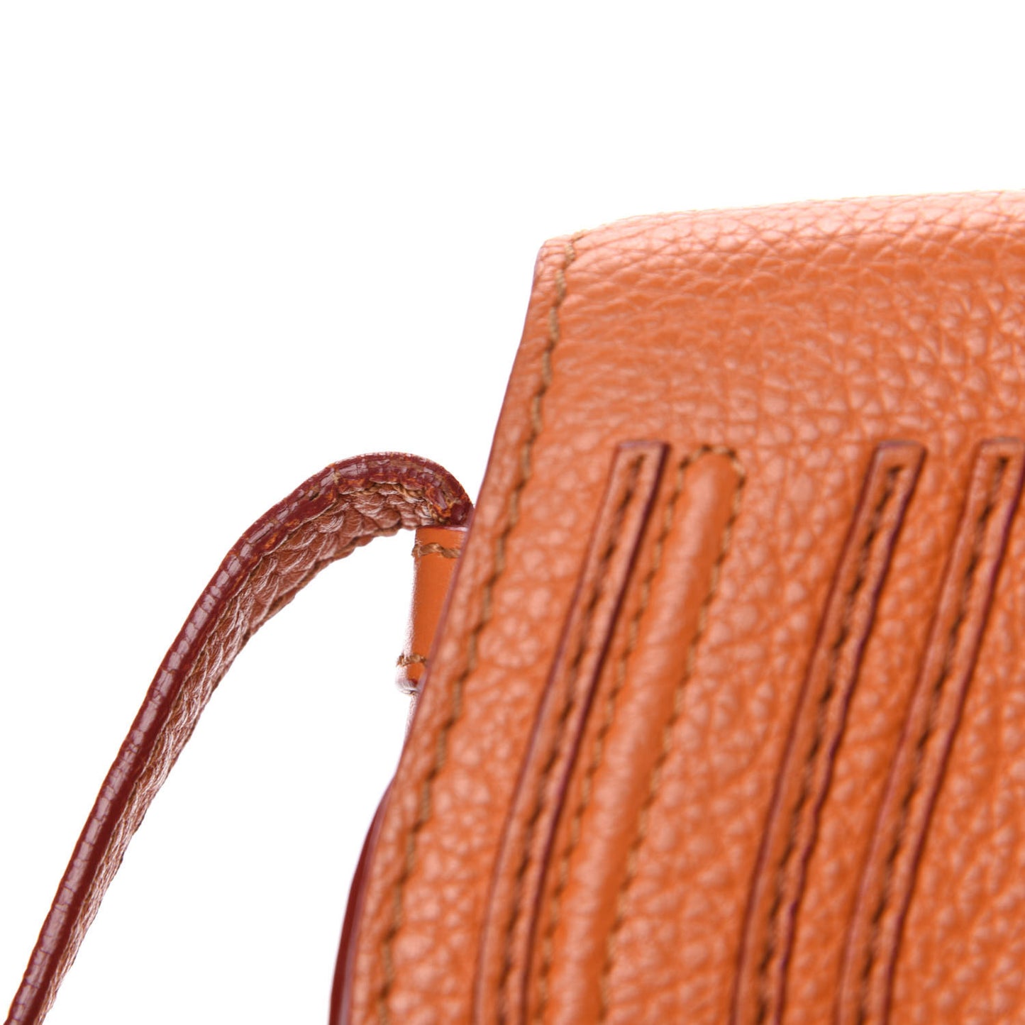 Calfskin Mini Marcie Round Crossbody Bag Orange