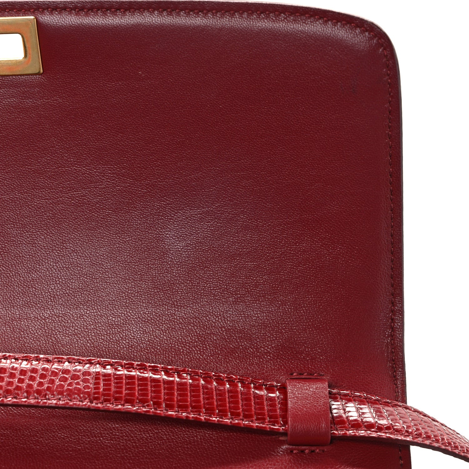 Celine Lizard Medium Classic Box Flap Bag Ruby 12 of 12