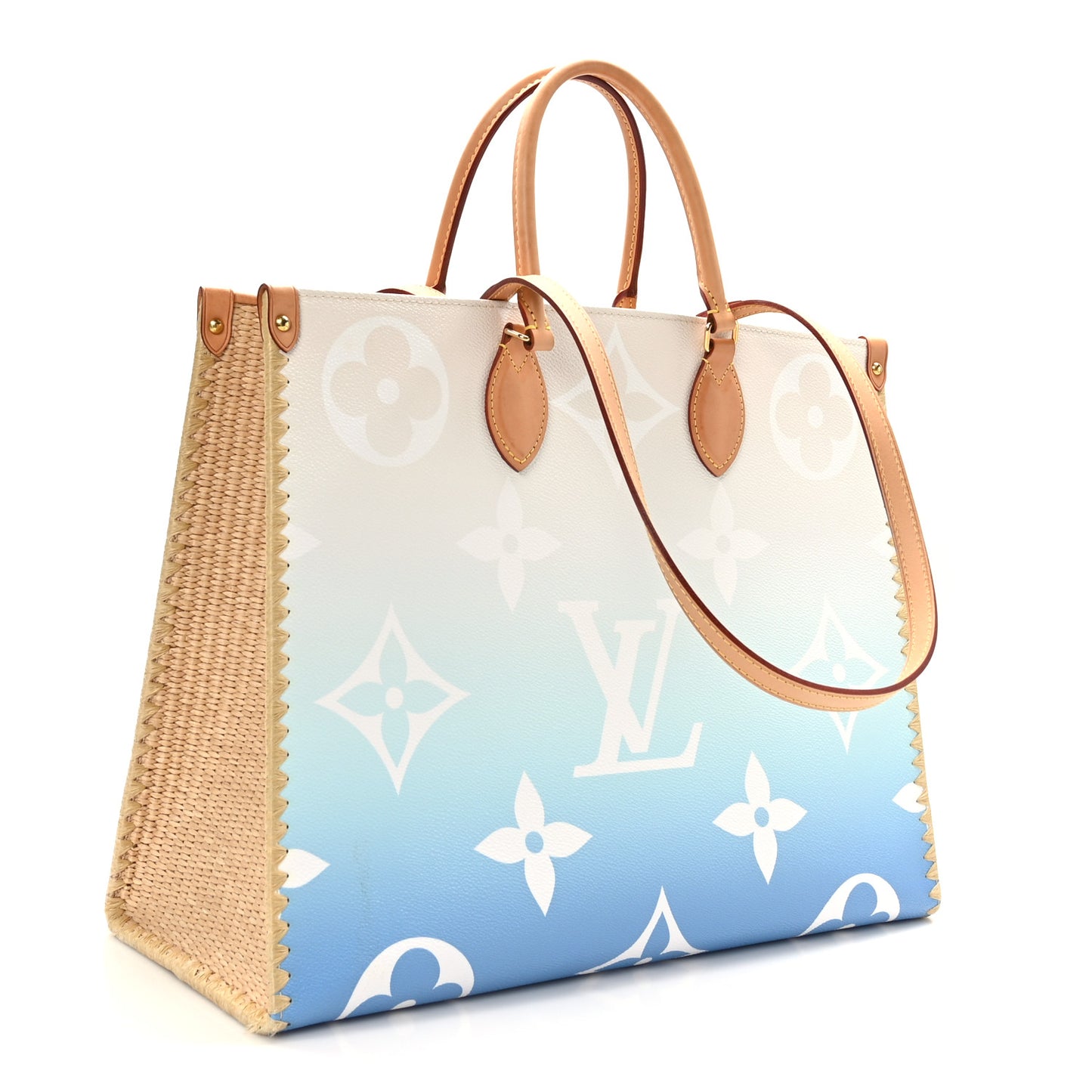 Monogram Giant Raffia Forte DeI Marmi By The Pool Onthego GM Blue