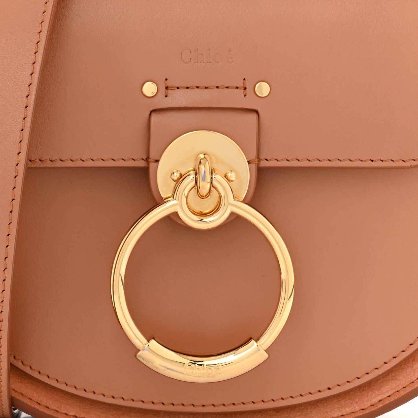 Calfskin Small Tess Bag Muted Brown