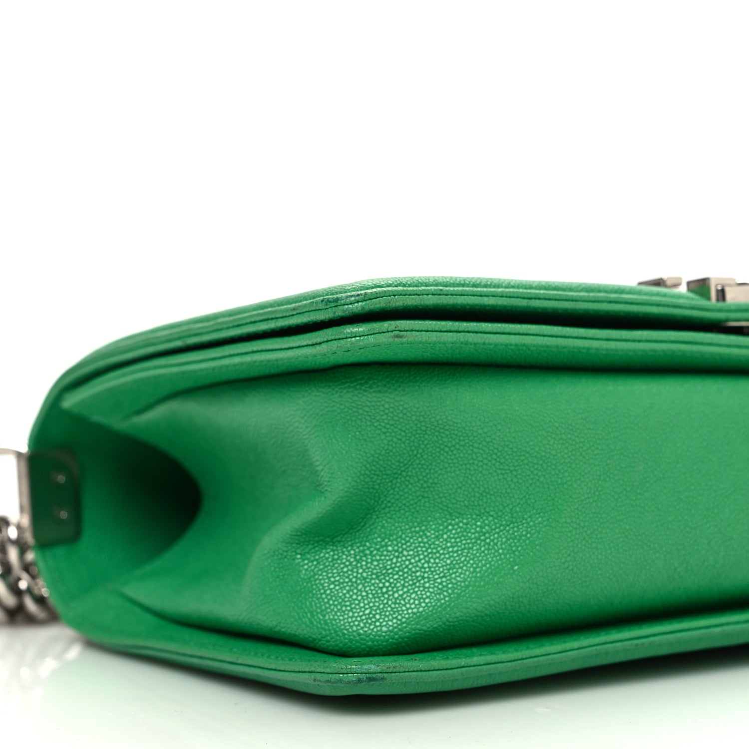 Chanel Caviar Quilted Medium Boy Flap Green 9 of 11
