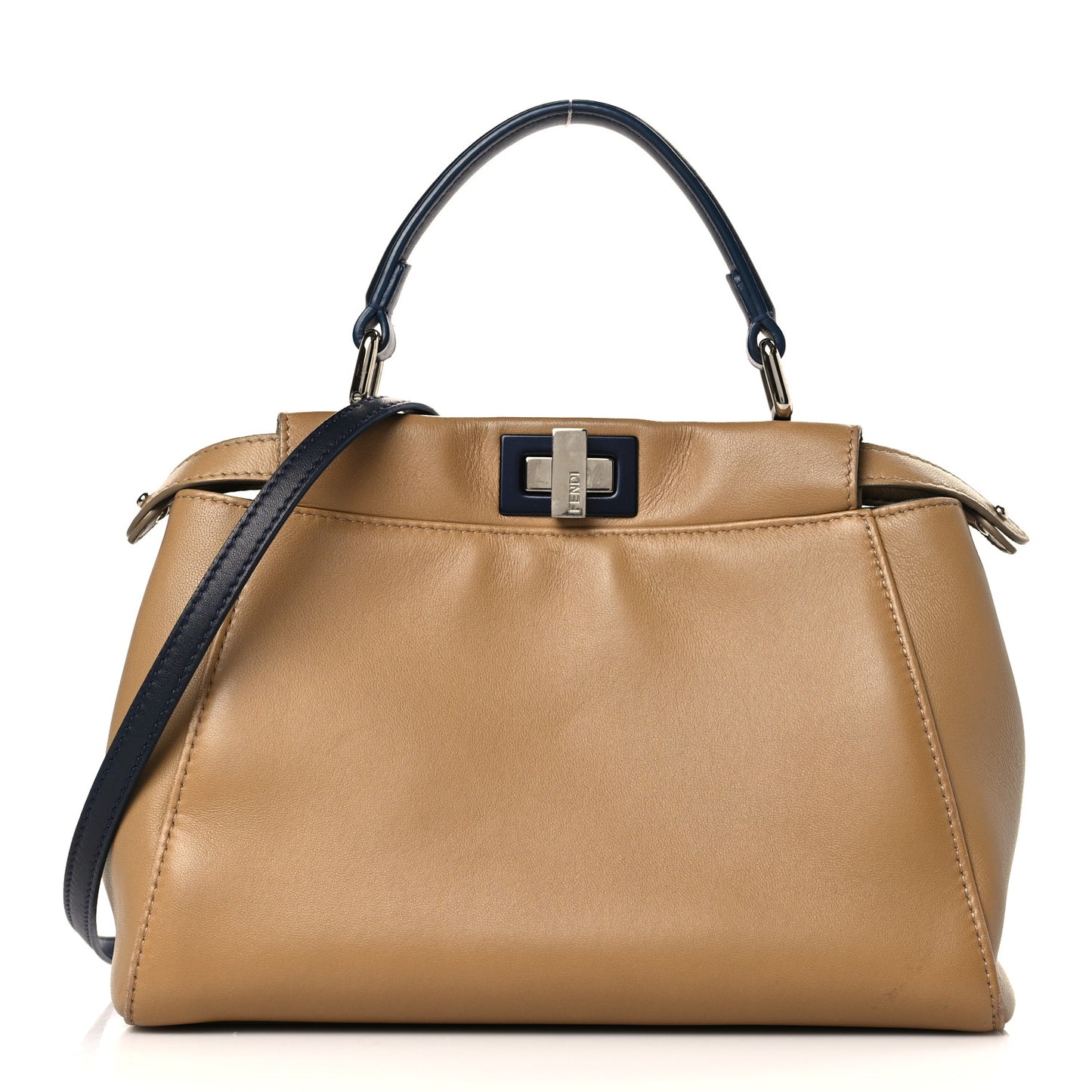 Nappa Colorblock Mini Peekaboo Iconic Satchel Cuoio Oceano Multicolor