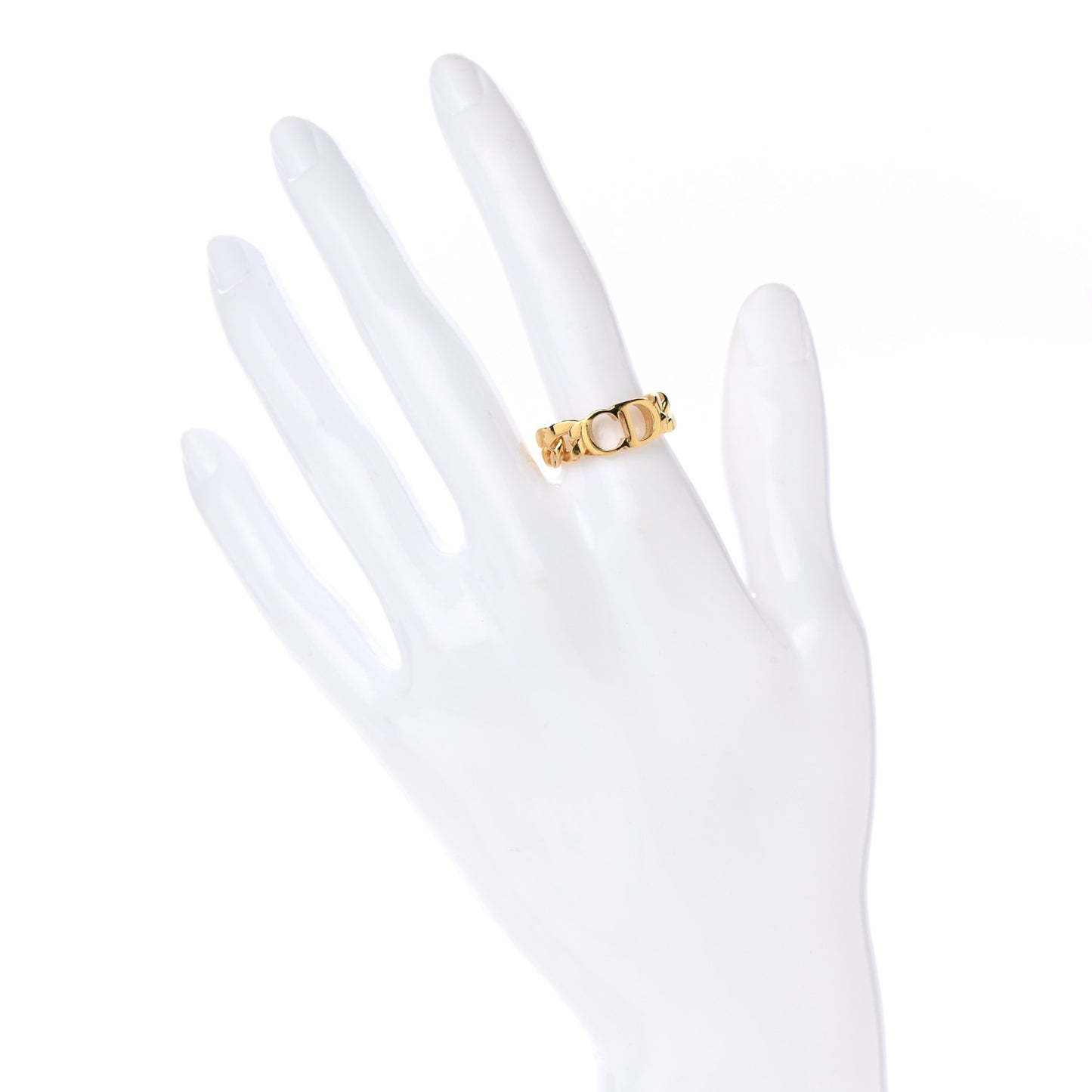 Metal Danseuse Etoile Chain Ring M Gold
