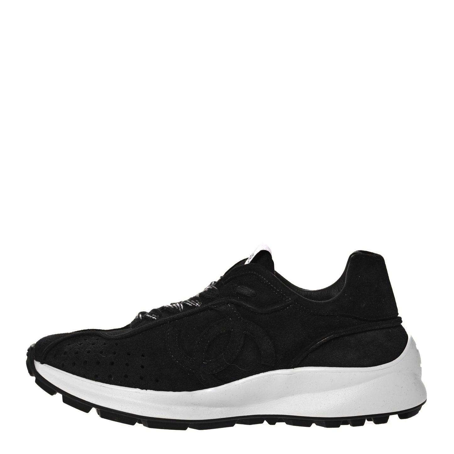 Suede Goatskin CC Sneakers 36.5 Black