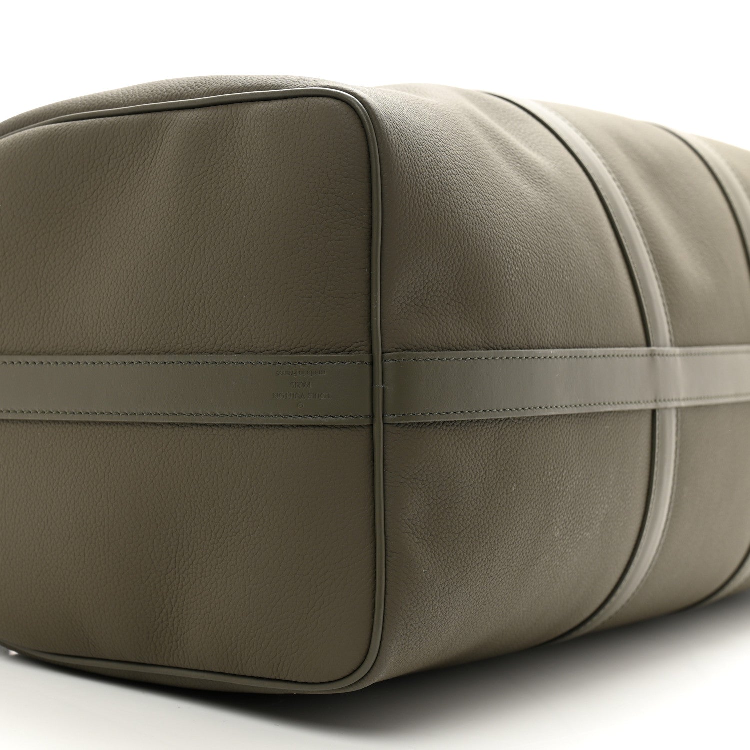 Louis Vuitton Grained Calfskin Aerogram Keepall Bandouliere 50 Khaki 7 of 10