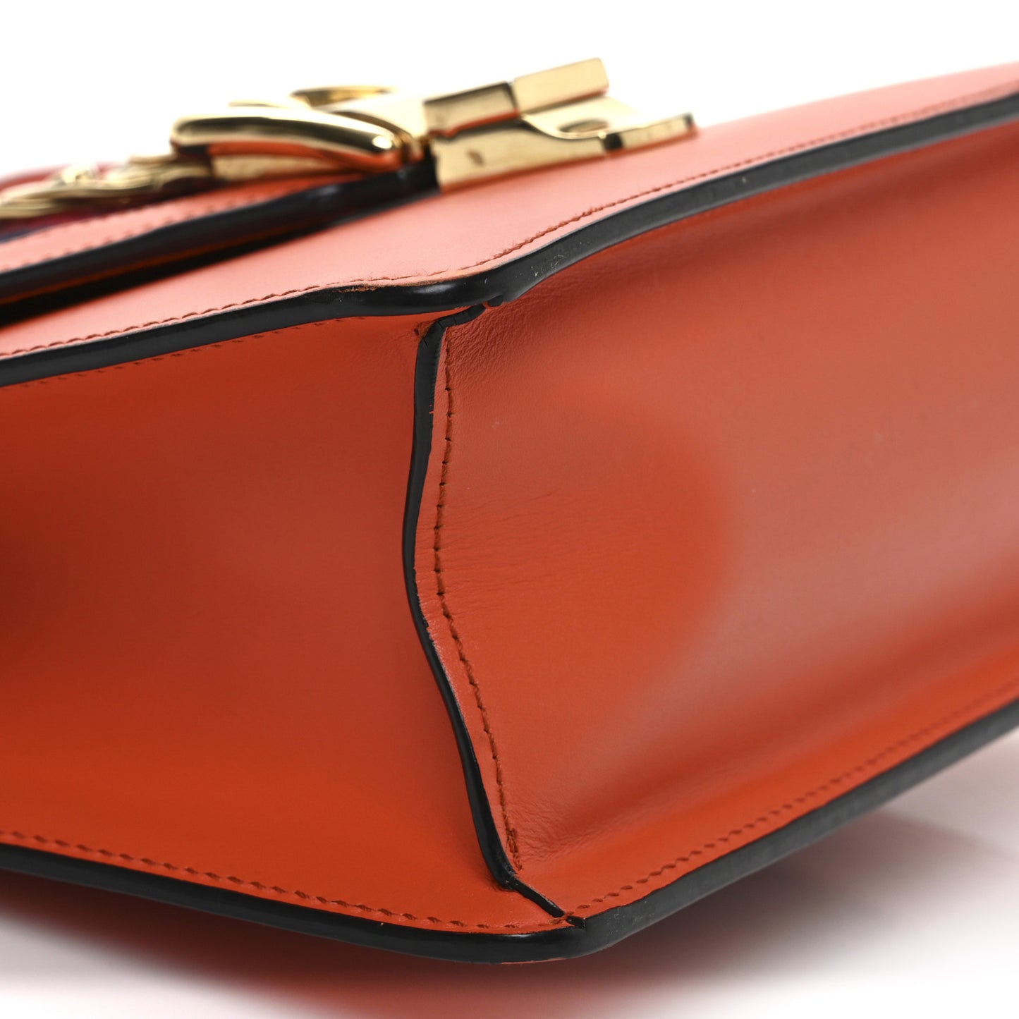 Vitello Fontanella Web Mini Sylvie Top Handle Bag Orange
