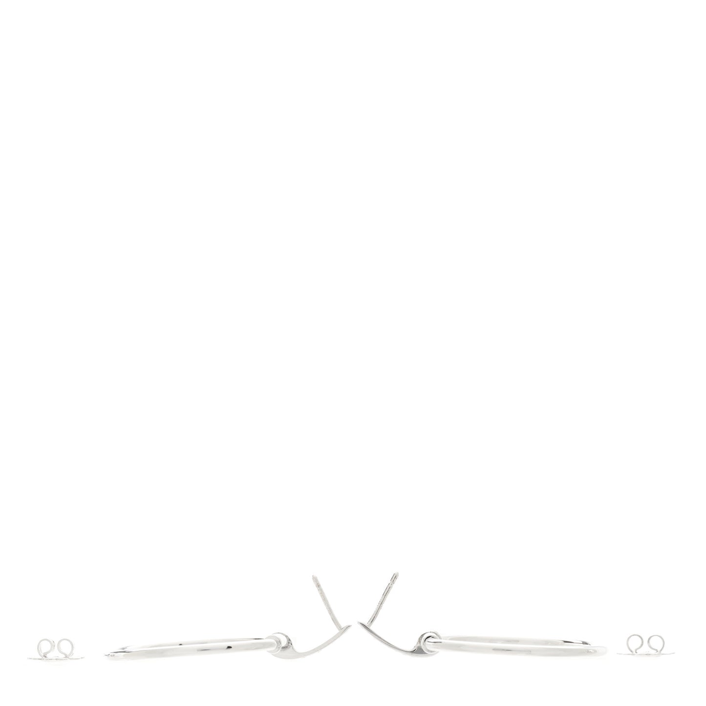 18K White Gold Diamond Classica Parisienne Round Drop Earrings