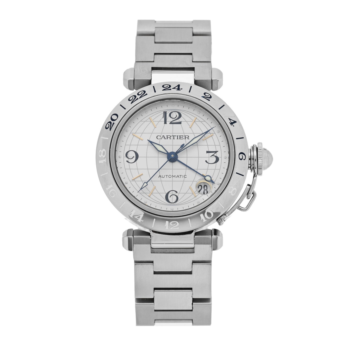 Stainless Steel 35mm Pasha GMT Automatic Watch