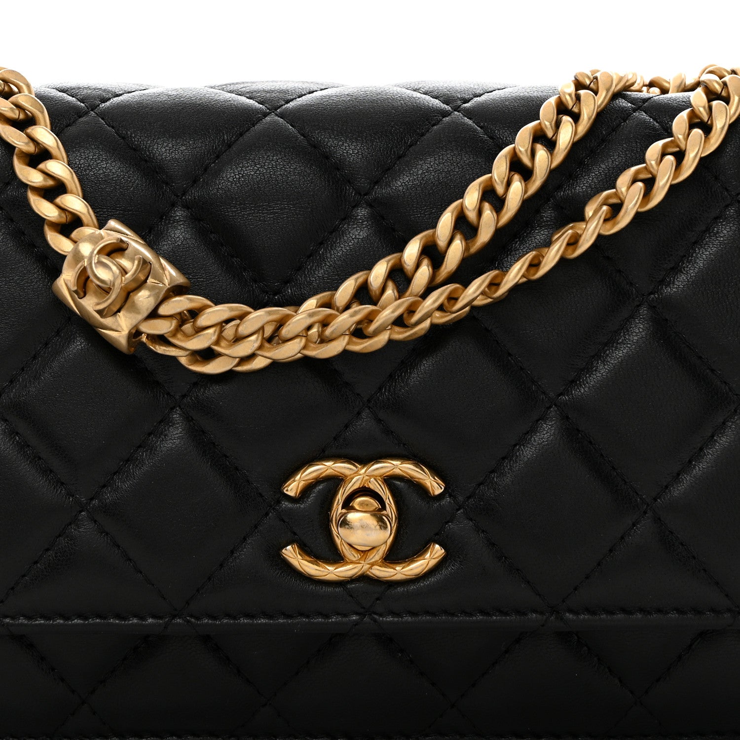 Chanel Lambskin Quilted Pillow Crush Wallet On Chain WOC Black 9 of 11
