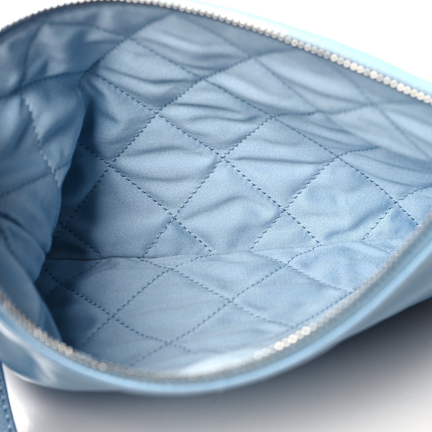 Shiny Calfskin Quilted Small Chanel 22 Light Blue